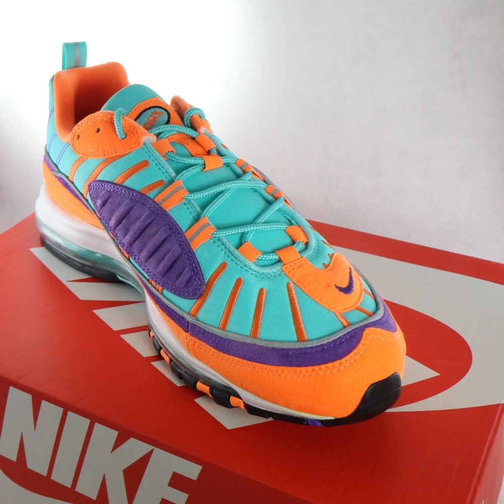 PAIR NIKE AIR MAX 98 QS Cone Hyper Grape Sneakers PAIR Sz 11 US Men - Picture 6 of 8